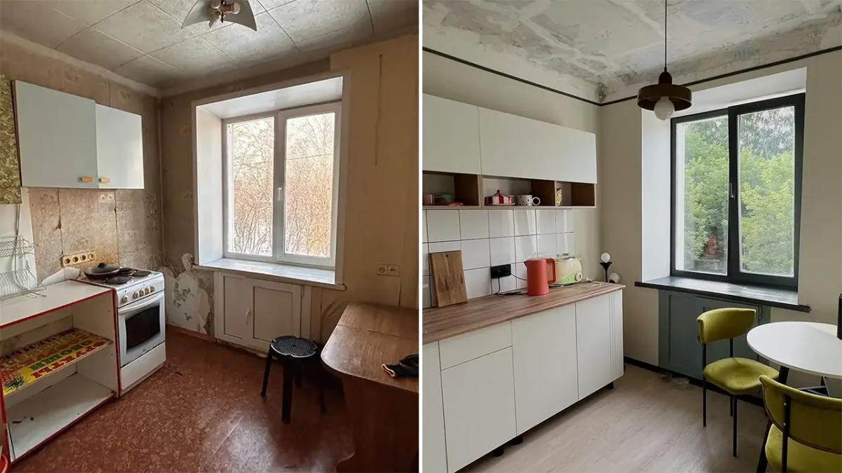 Простой и бюджетный ремонт в 2-комнатной квартире — фото до и после